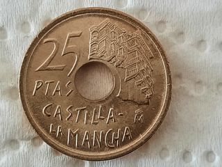 Moneda 25 pesetas Castilla la Mancha