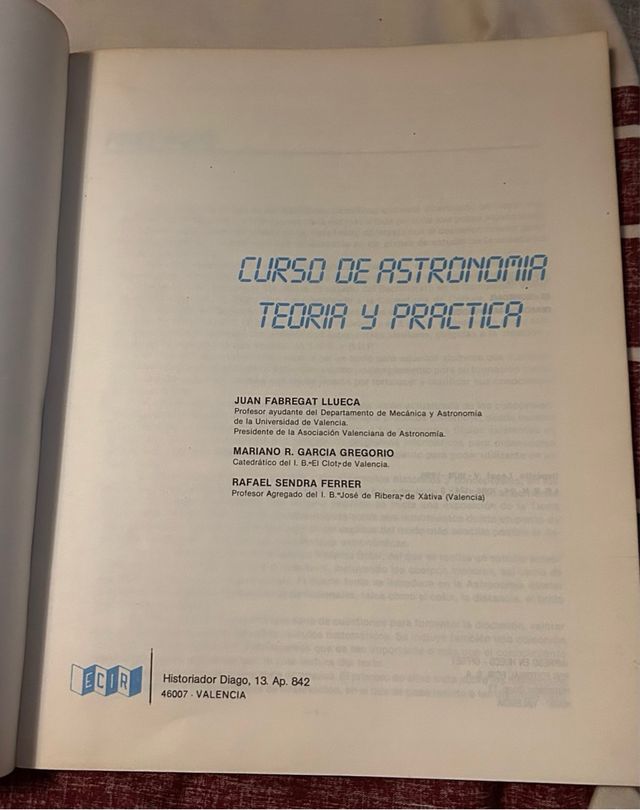 CURSO DE ASTRONOMÍA TEORÍA Y PRÁCTICA-ECIR-