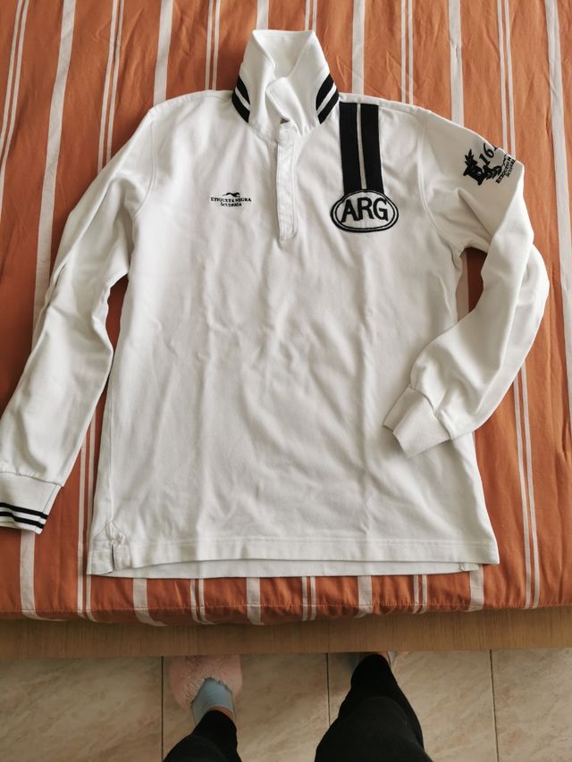 Felpa uomo bianca Etiqueta Negra 