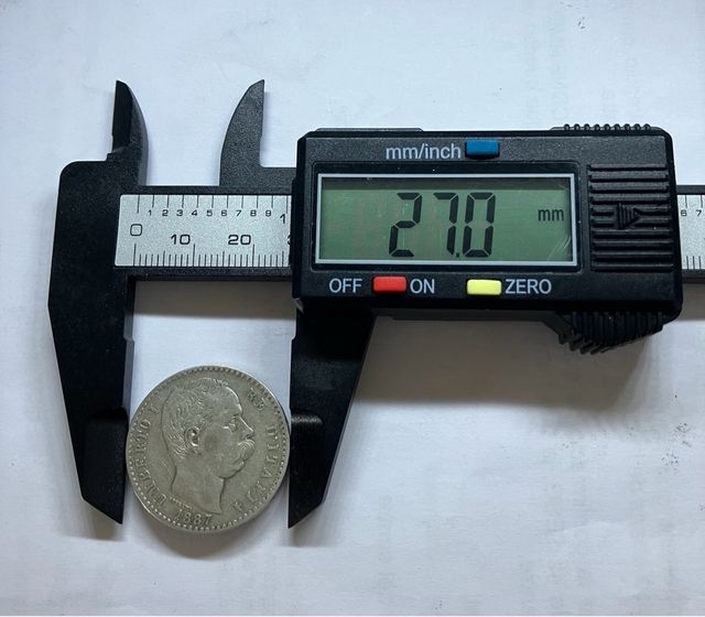 Italia 2 liras 1887 de plata