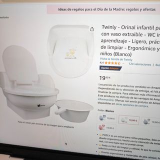 Orinal infantil para bebé + adaptador wc plegable