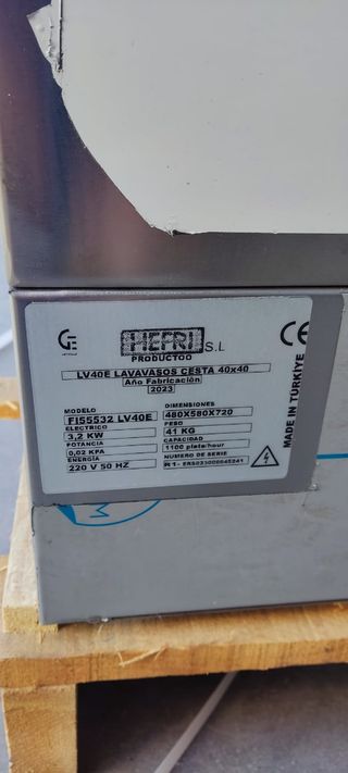 Lavavasos industrial cesta 40x40cm