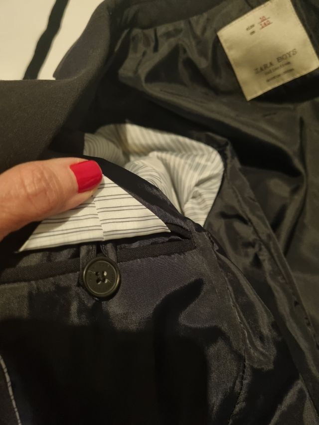 Traje comunión Zara talla 10 azul oscuro