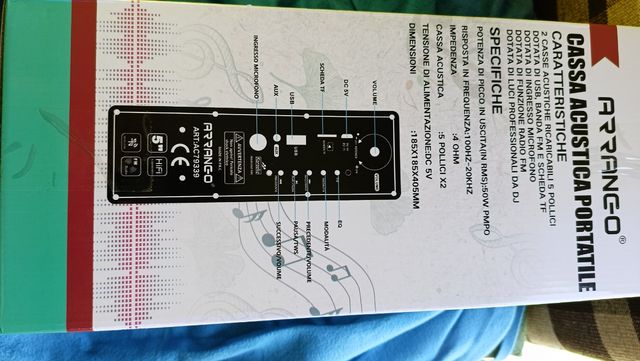 Cassa acustica e karaoke 50w