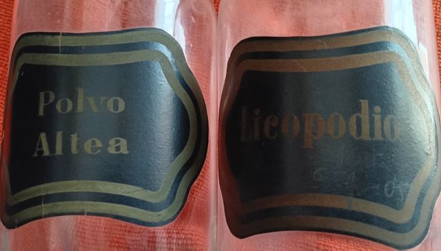 Dos frascos Farmacia 24.5x8 tapon esmerilado