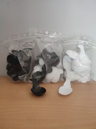 Cucharas de plastico para aperitivos y canapes