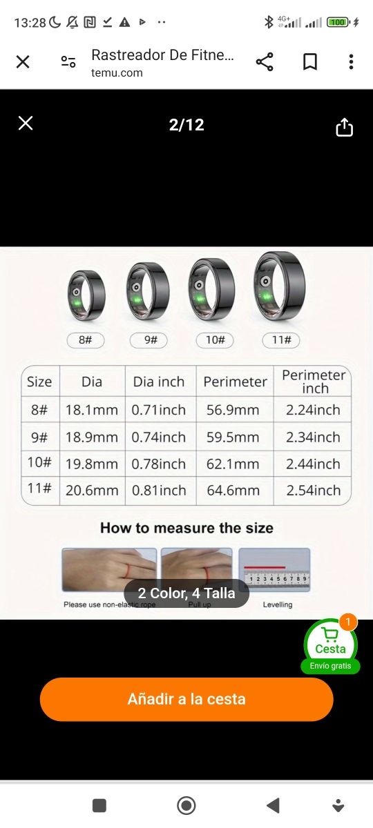 SMART RING 10# Rose Gold