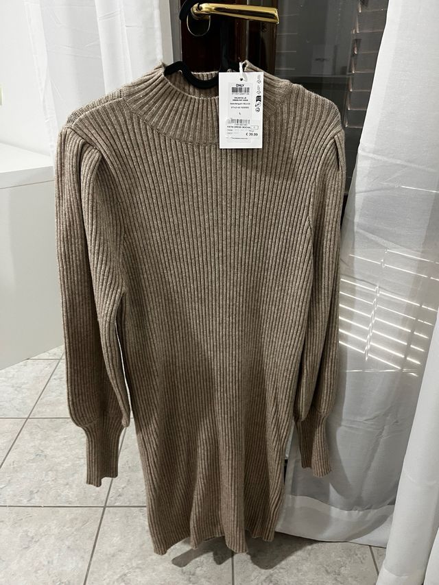 Abito only in lana maxipull beige