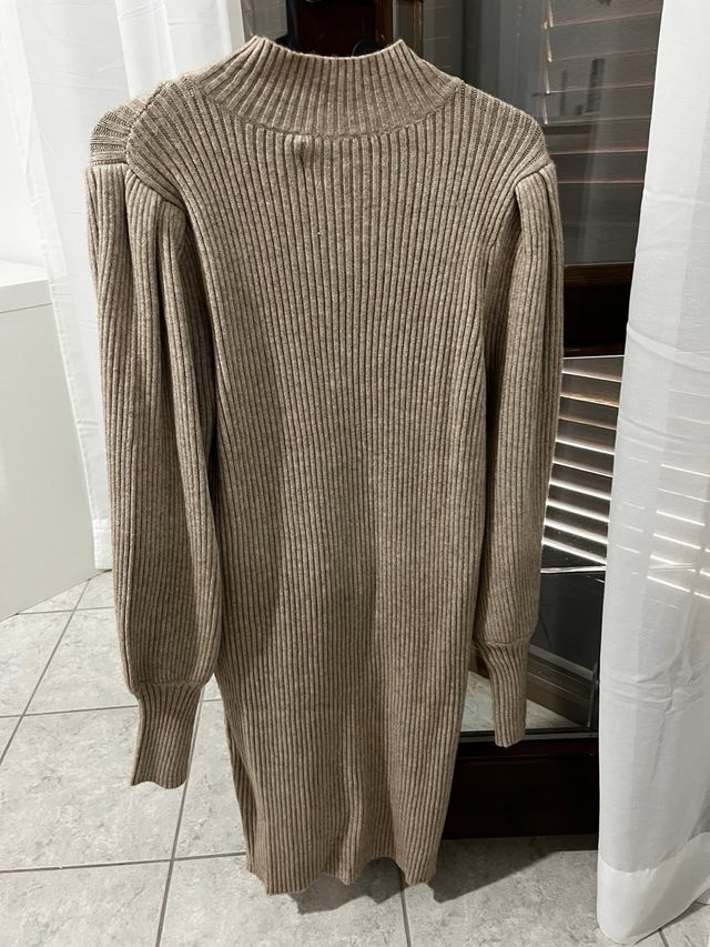 Abito only in lana maxipull beige