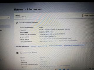 Ordenador portátil HP Elite book 840 g3