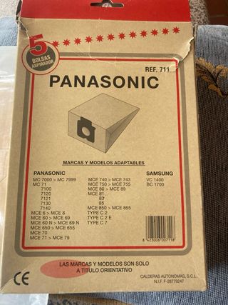 Panasonic-samsung bolsa aspiradora