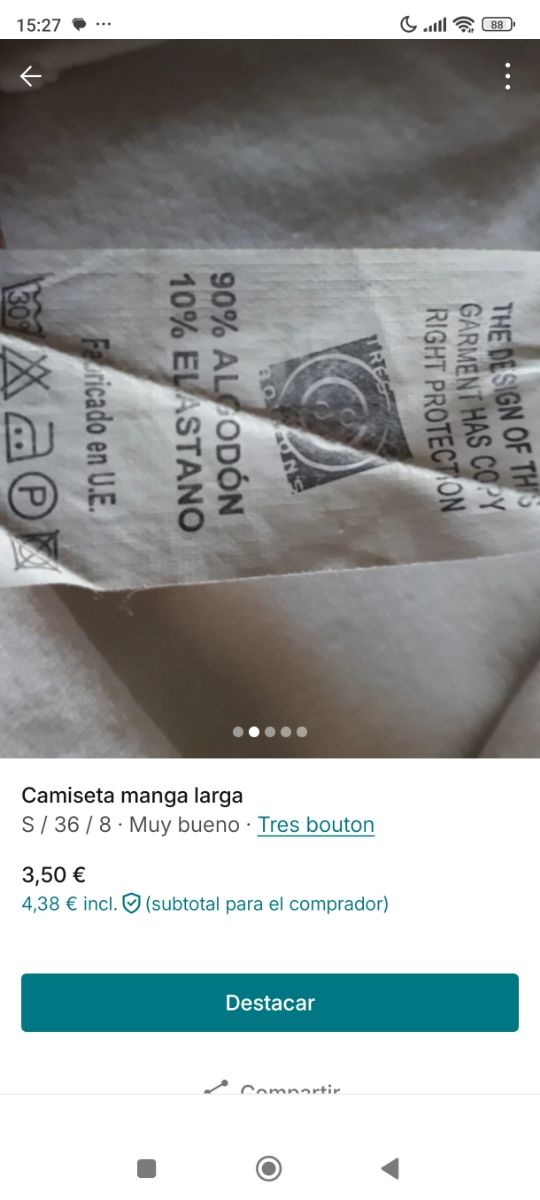 Camiseta manga larga