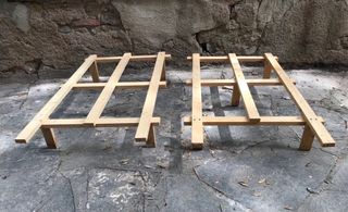 2 SOPORTES MADERA PARA BANDEJA DE DRENAJE 120x60