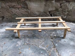 2 SOPORTES MADERA PARA BANDEJA DE DRENAJE 120x60