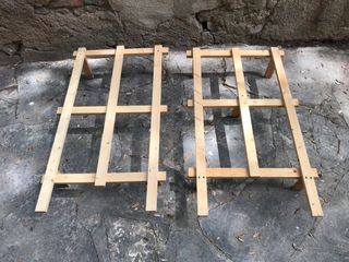 2 SOPORTES MADERA PARA BANDEJA DE DRENAJE 120x60