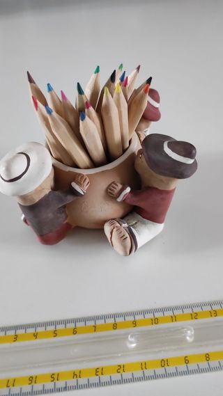 Porta pastelli - fatto a mano - artigianato.