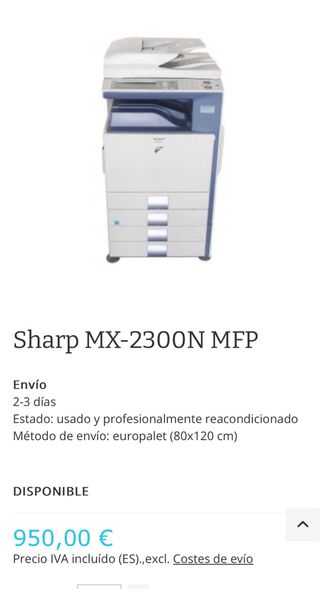 fotocopiadora profesional sharp Mx-2301N 