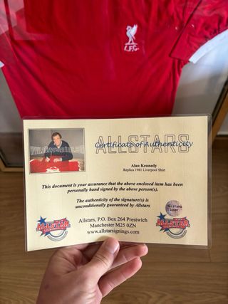 Camiseta Keegan firmada liverpool