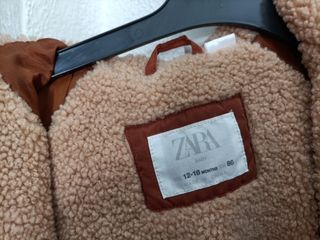 Chaquetón niño marrón zara 