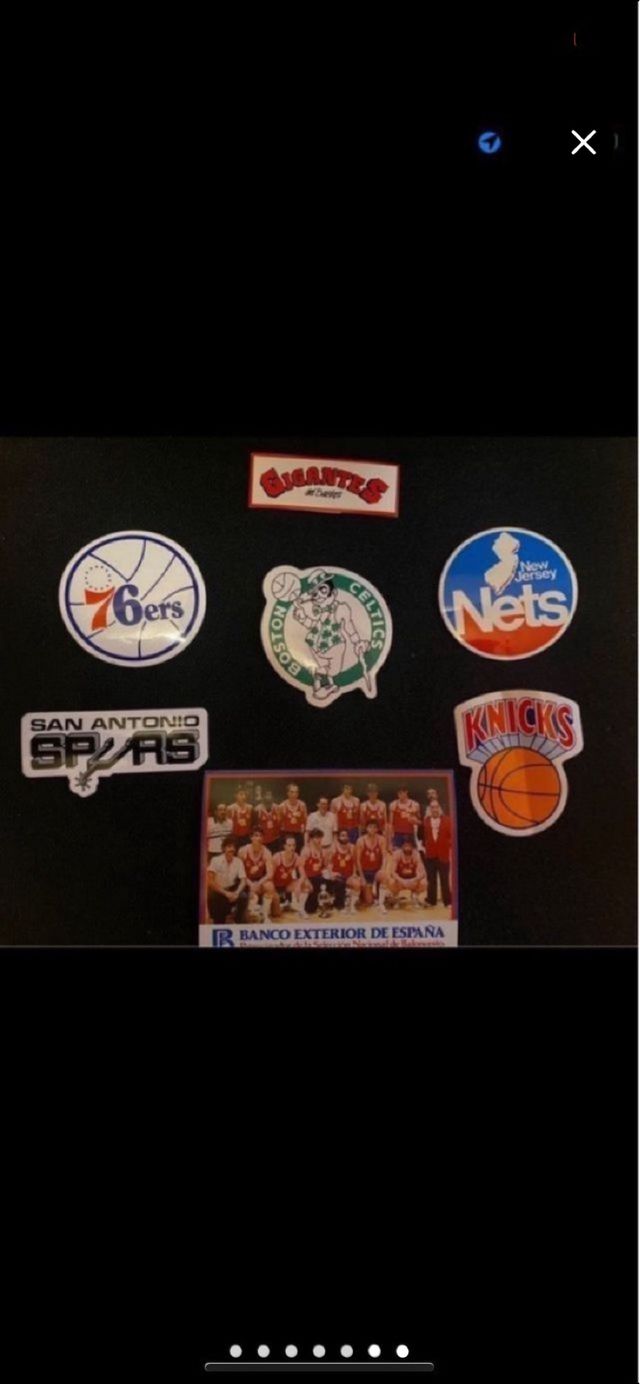 LOTE DE PEGATINAS GIGANTES DEL BASKET AÑOS 80