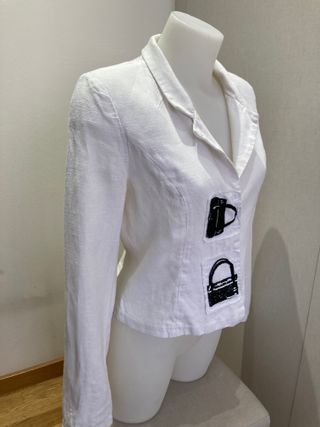 Blazer Mujer “Made in Italy” – Lino - Color Crudo