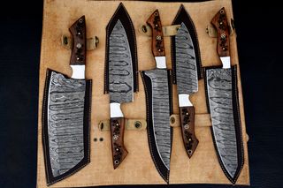 Set coltelli cucina/cuoco fatto a mano