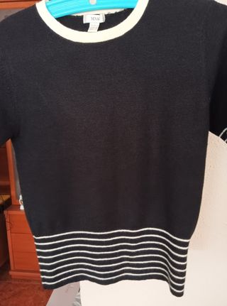Jersey negro y blanco Mango