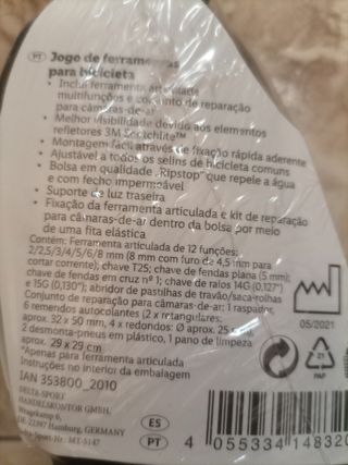 Herramientas con bolsa para bicicleta
