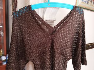 Top Dorado ocre encaje Fiesta De vestir