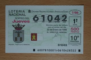 ALBACETE décimos lotería y cupones once (9)