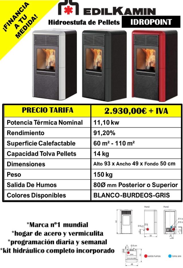 Idrostufa EDILKAMIN IDROPOINT