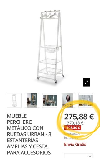 Muebles perchero metálico don hierro