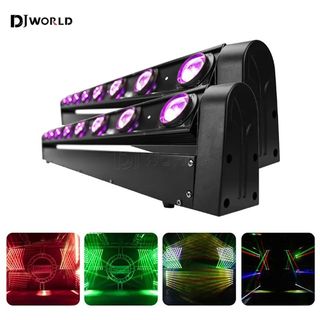 ✅️Pack 2 Barras de luz Led cabeza movil 8x12W 