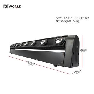 ✅️Pack 2 Barras de luz Led cabeza movil 8x12W