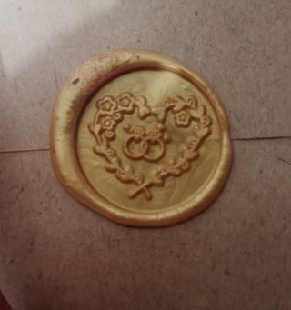 Sello de lacre invitaciones boda.