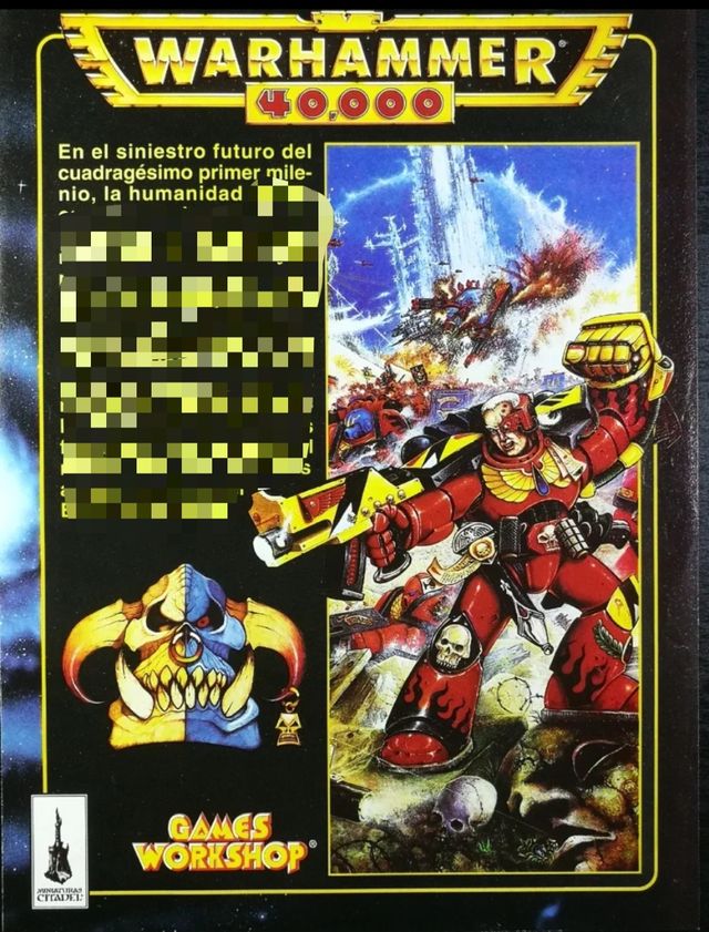 Folleto Warhammer 40k antiguo 90s