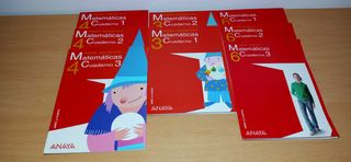 Lote (8) cuadernos actividades -matemáticas-anaya