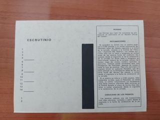 Boleto quiniela año 1970