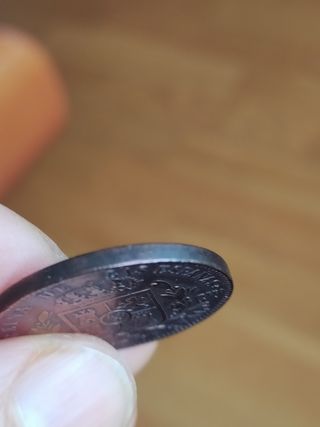 Moneda 25 céntimos de real 1858
