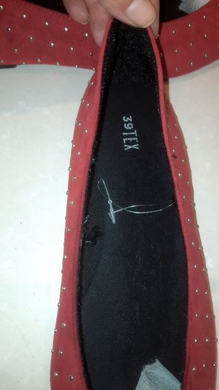 Bailarinas rojas tachas!