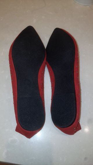 Bailarinas rojas tachas!