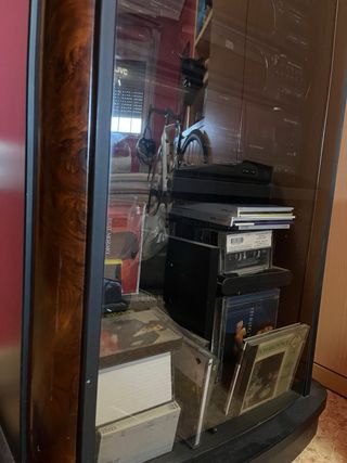 Cadena musica JVC con tocadisco y altavoces