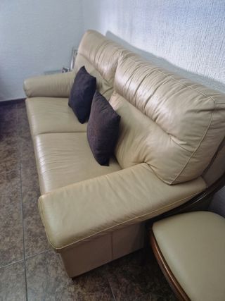 Sofá sofás 3 y 2 polipiel salón moderno