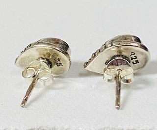 Pendientes de granate rodolita en plata ley 925