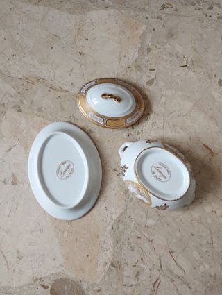 Scatolina in ceramica con piattino