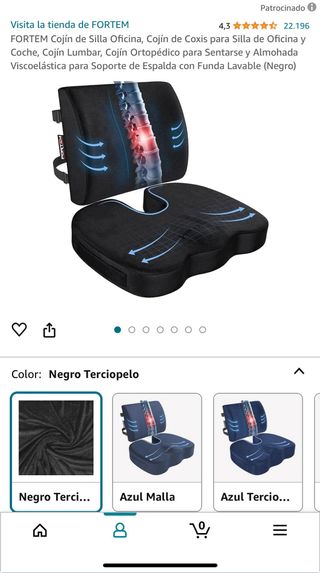 Cojin de silla de oficina, cojin de lumbar