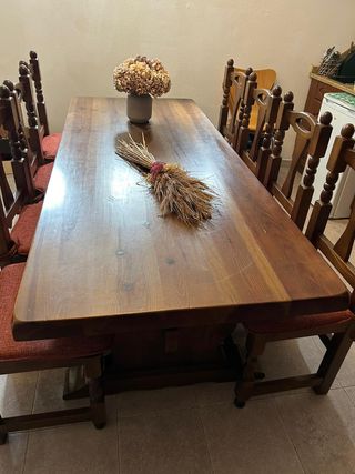 Silla madera estilo rústico