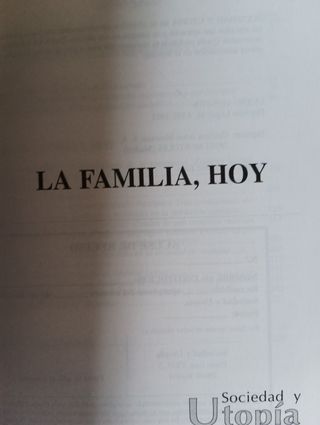 Sociedad y Utopía 6. La familia