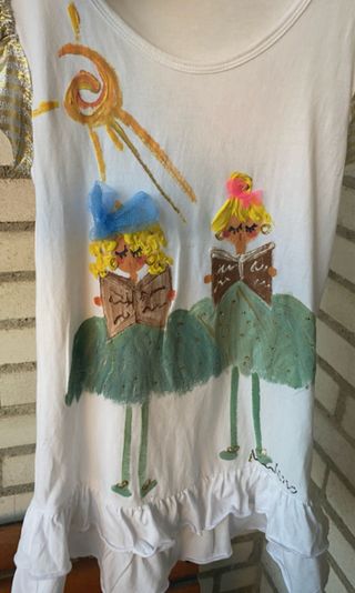 Vestido niña muñecas pintado a mano 7/8 alos