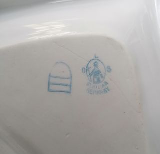 Bandeja francesa de porcelana para entremeses